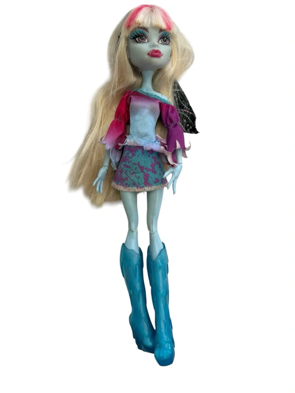 2013 monster high Abbey Bominable fashion Blue Skinned doll music festival